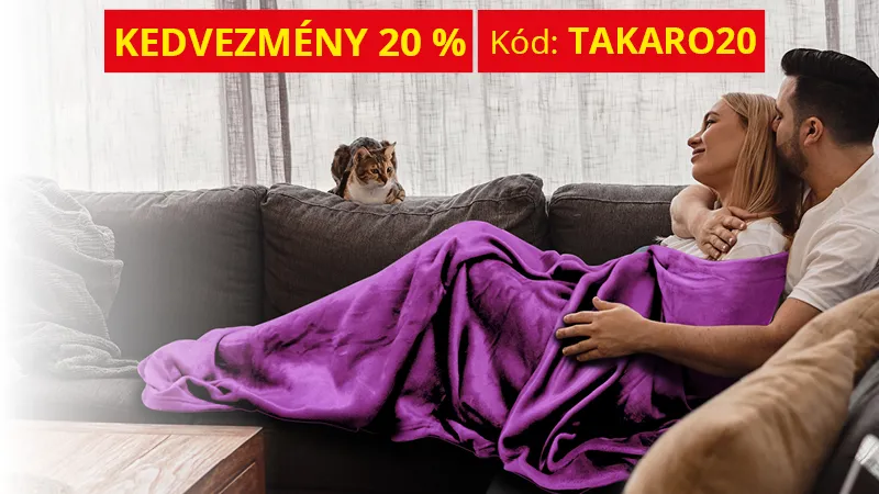 20% KEDVEZMÉNY TAKARÓKRA ÉS TERÍTŐKRE